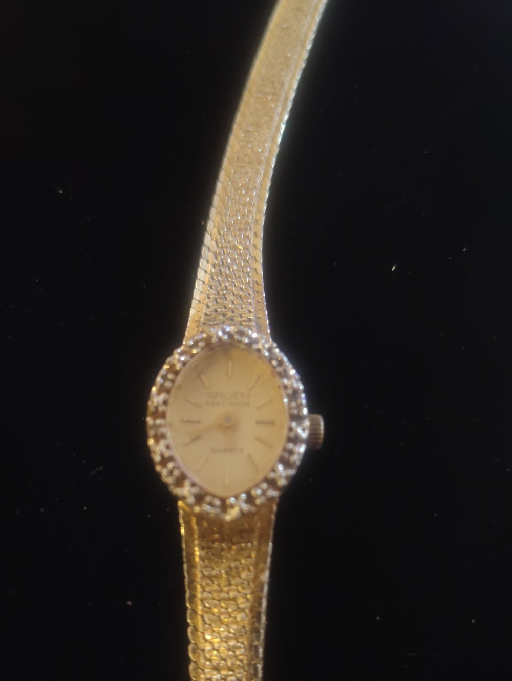 Gold-Tone Women's Bracelet Watch with Crystal Bezel